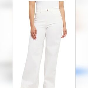 SPANX NWT WHITE PULL-ON CROPPED WIDE LEG SZ XL